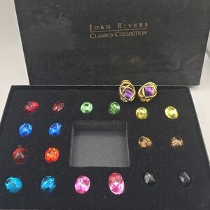 Vintage Joan Rivers Classic Collection Interchangeable Peirced Earring Set